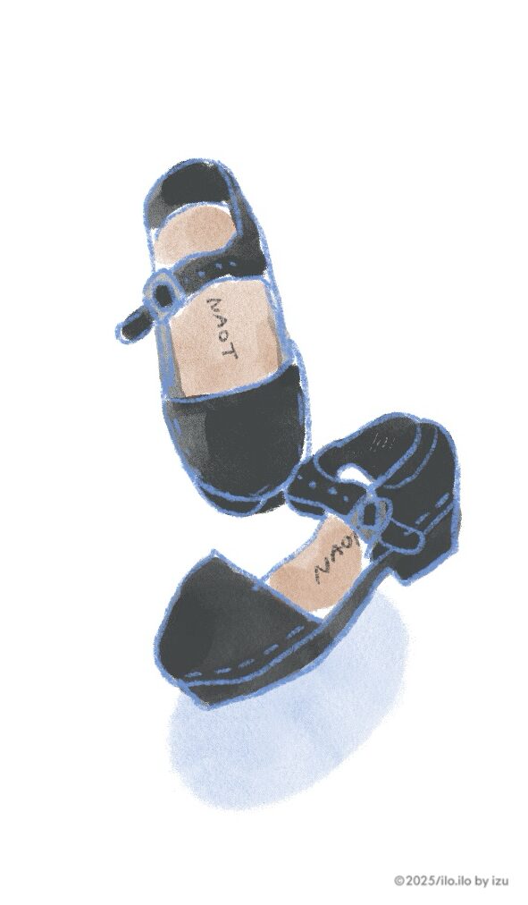 新しいお気に入りの靴のイラスト