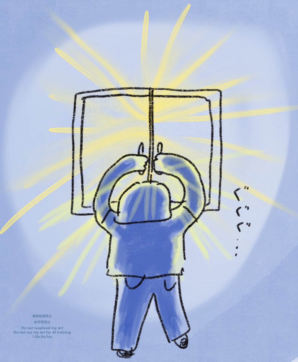 窓を開ける
